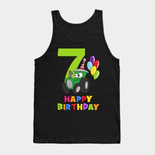 7th Birthday Party 7 Year Old Seven Years Tank Top